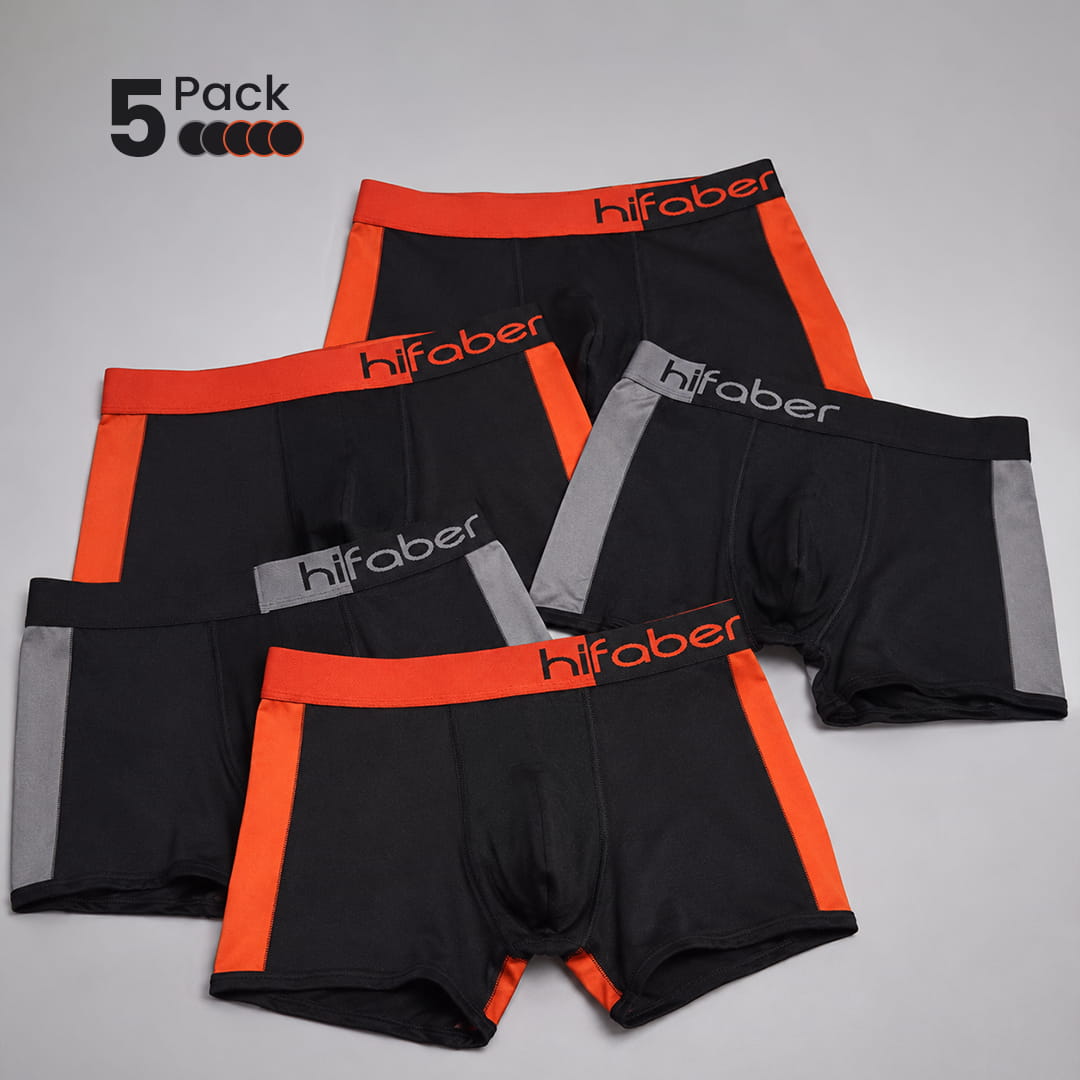 Hifaber Duet BoldEdge Dual Tone Modal Trunks Pack of 5