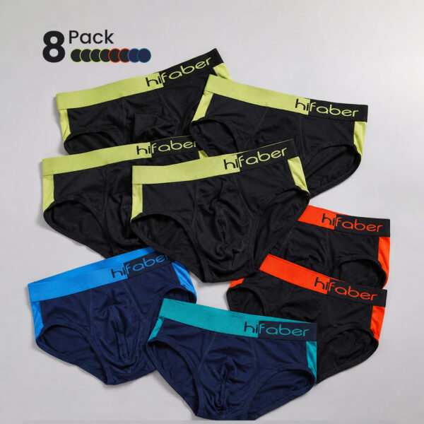 Hifaber Duet NeonEdge Dual Tone Modal Briefs Pack of 8