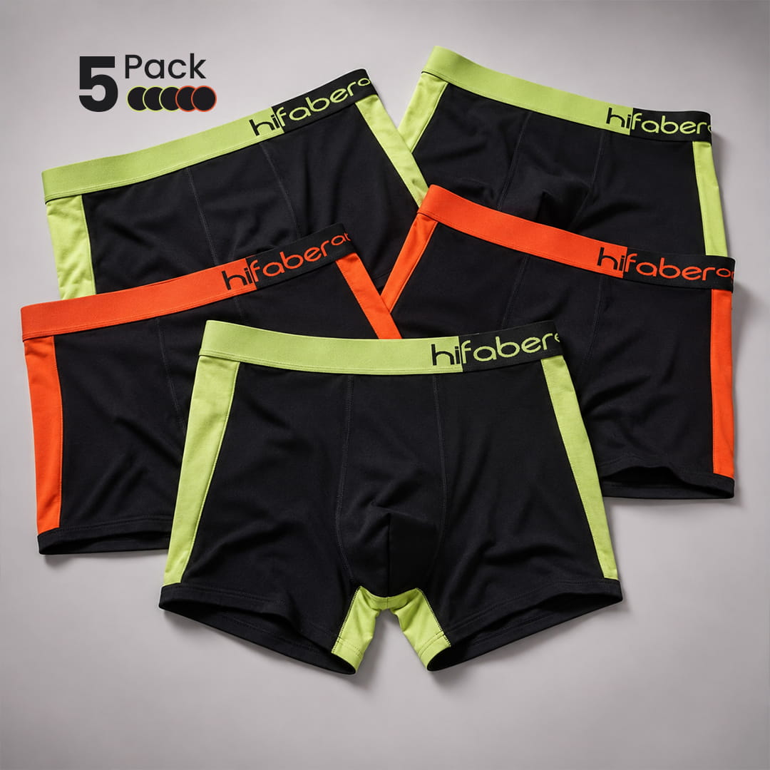 Hifaber Duet NeonEdge Dual Tone Modal Trunks Pack of 5